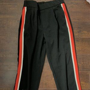 ZARA Black Red striped pants